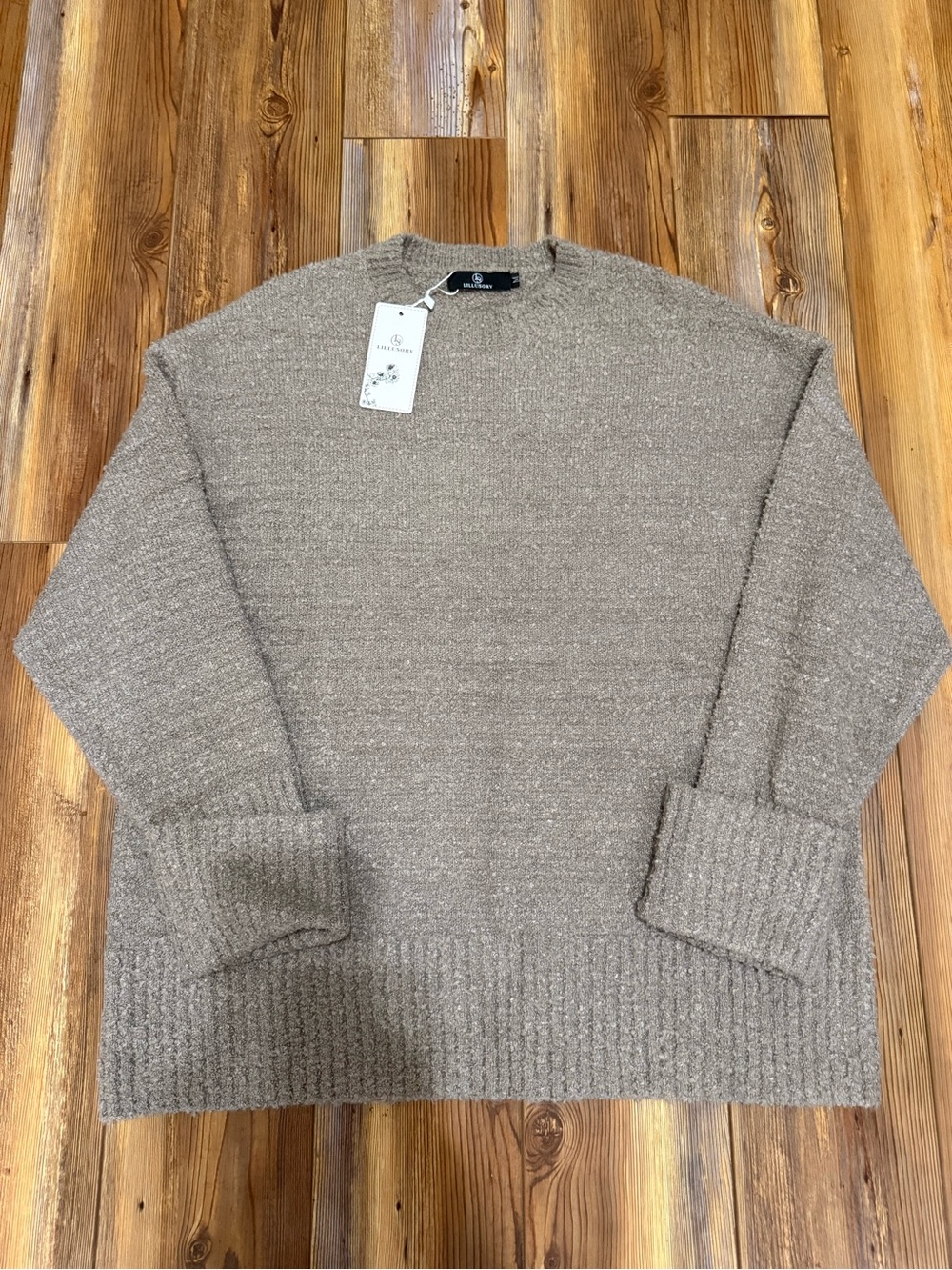 Women's Taupe Crewneck Sweater
